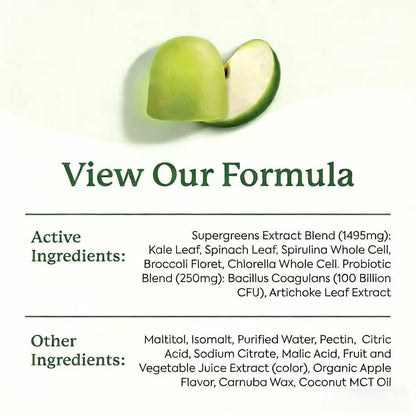Healthy Green Apple Flavor Gummies