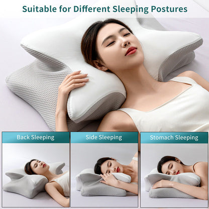 Butterfly Shape Memory Foam Cervical Support Pillow