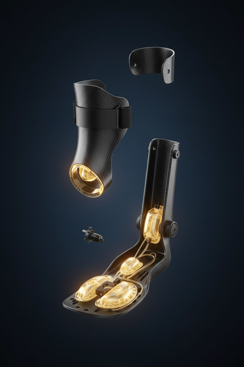 Airbag orthosis technical product visualization