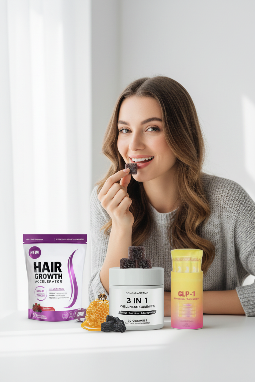 All three products with person