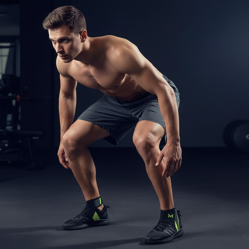 Ankle Brace with Athlete