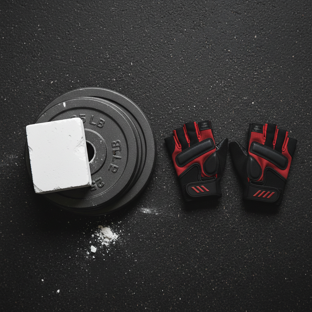 Flat Lay Fitness Gloves