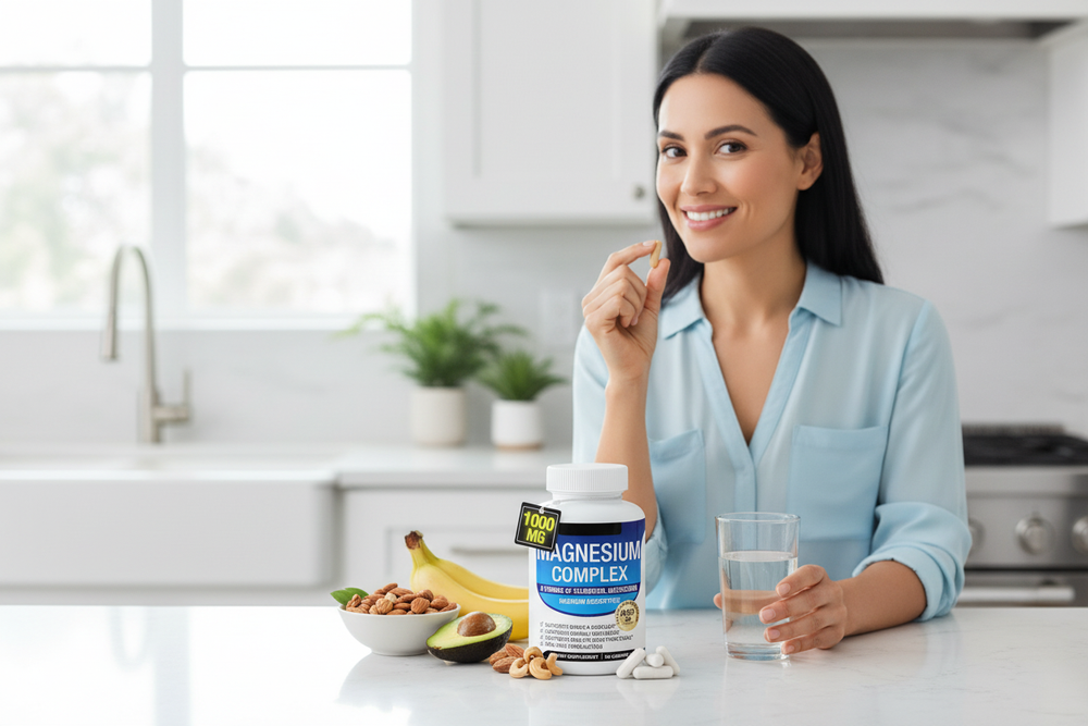 Magnesium Supplement Lifestyle with Person