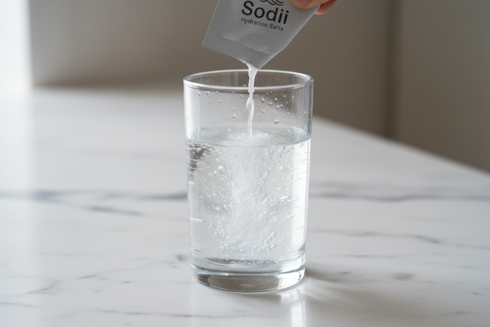 Sodii hydration dissolving in water